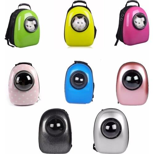 8 Colors Fashion Pet Travel Carrier Space Capsule Shaped Breathable Pet Backpack Pet Dog Bags Outdoor Portable Cat Carrier Case