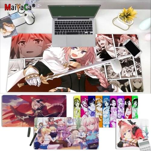 Anime Cartoon Astolfo Customized laptop Gaming mouse pad Size for large Edge Locking Speed Version Game Keyboard Pad