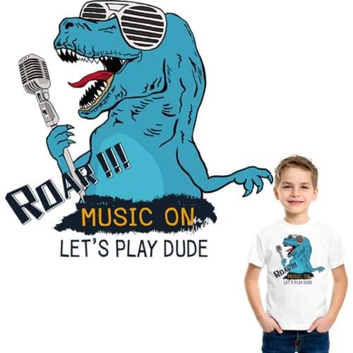 Appliques Transfers Music Animal Clothes Decoration New Design Washable Diy Accessory Print On T-Shirt Sticker On Clothes Iron