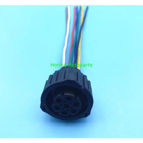 Free Shipping 2/5/10/20/50pcs 7pin Tyco Amp BU-STE KPL CIRCULAR DIN HOUSINGS Female Connector 967650-1 with 15cm cable