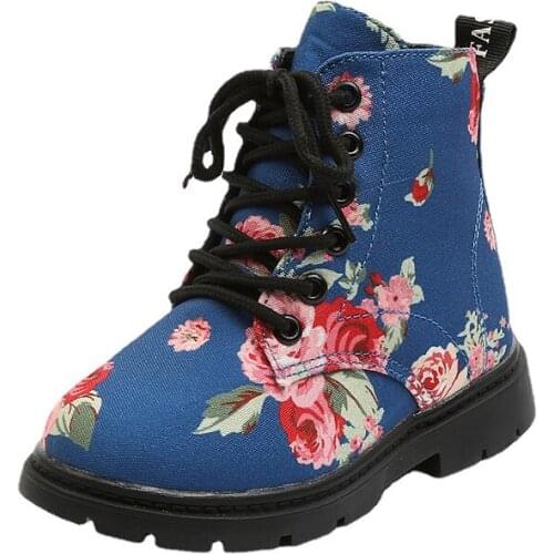 CMSOLO Boots Shoes Baby Toddlers Kids Boot Shoes Autumn Winter New Fashion Blue Boots Heel Flat Size 21-30 Girls Boots Shoes