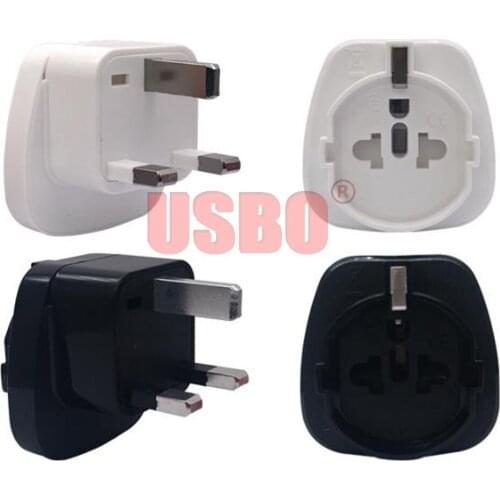 Black white 13A British embedded Grounding electric plug UK Hong Kong Singapore Malaysia travel adaptor plug socket convertor