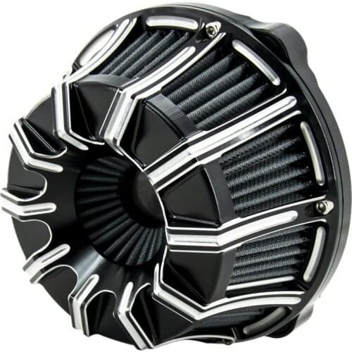 CNC Black Air Filter Venturi Cleaner For refit Harley Softail Heritage Fat boy Breakout Deluxe Fls Slim Black line 07--20