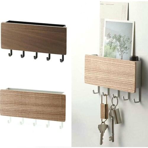 New Wall-hung Type Wooden Decorative Wall Shelf Sundries Storage Box Prateleira Hanger Organizer Key Rack Wood Wall Shelf