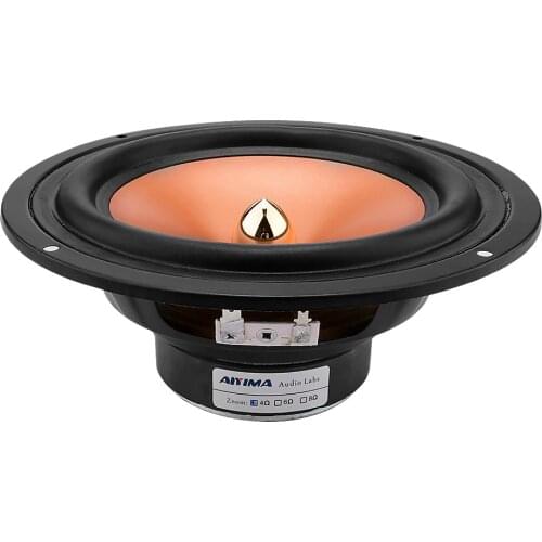 AIYIMA 6.5Inch Midrange Sound Speaker Driver 4Ohm 60W Stereo HIFI Audio Speakers Bookshelf Home Theater DIY