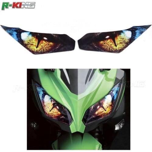 For kawasaki Ninja 250 Ninja 300 Motorcycle Headlight Sticker Guard Head light Stickers Protector Film Decoration