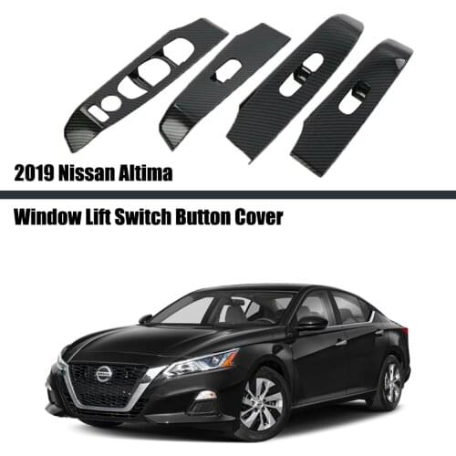 For Nissan Altima 2019-2020 Window Lift Switch Button Cover Trim Inside Armrest Frame Accessories Car Styling