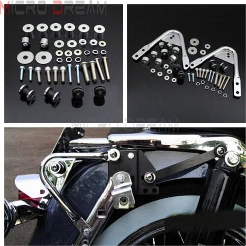 Detachables Two-Up Luggage Rack Tour Pak Docking Hardware Kit For Harley Road King Road Glide Street Electra Glide 1997-2008