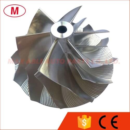 GT15-25 49.62/61.98mm 6+6 blades Turbo Billet compressor wheel/Aluminum 2618/Milling wheel for Turbocharger Cartridge/CHRA/Core