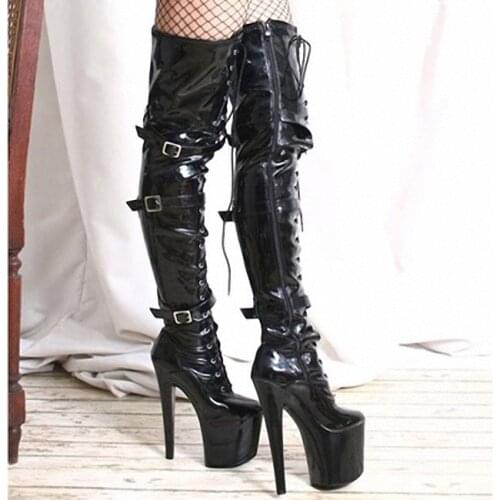 20cm classic over the knee boots high heel shoes sexy 8 inch thigh high boots for women sexy clubbing high heels