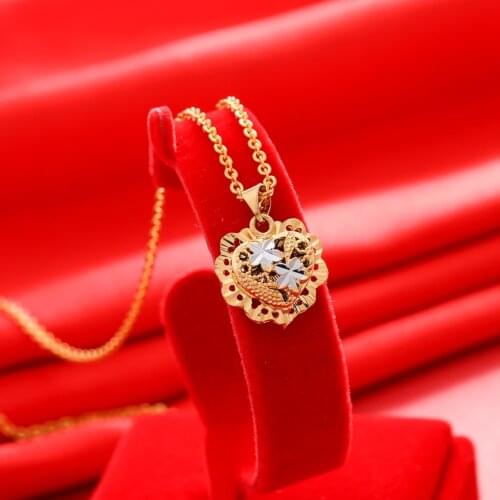 Gligli Small Necklaces For Women/Girl Gold Color Pendant Thin Chain Jewelry Ladies Festival Gift