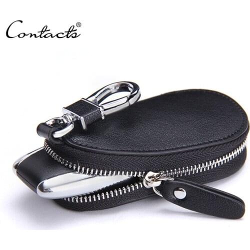 Fashion Zipper Car Keys Holders Bags Coin Purses Men Women Packs Keychain Wallets Clips Casual Leather Key Chains Gifts New