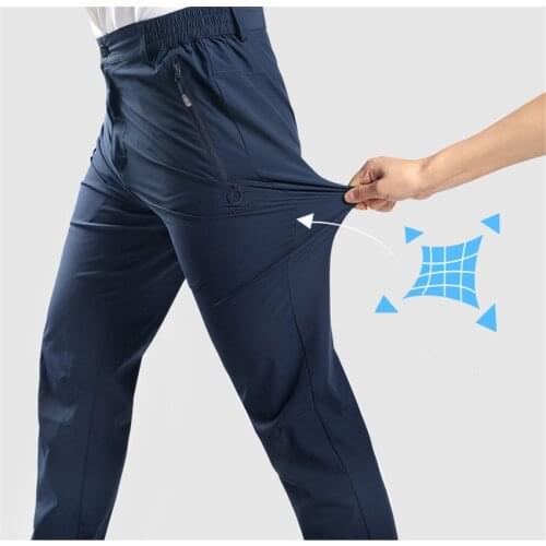 TECTOP New Mens Summer Quick Dry Pants Outdoor Sports Hiking Elastic Breathable Trekking Camping Male Solid Color Trousers VA475