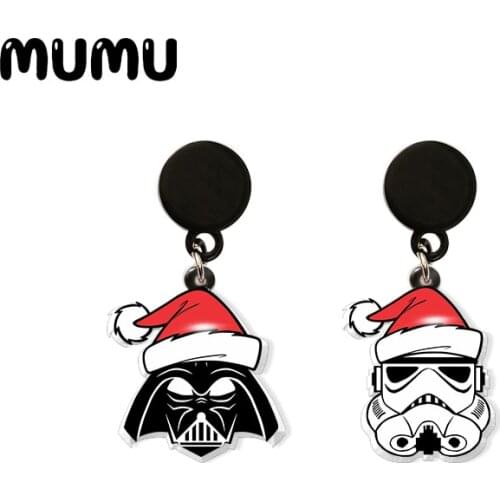 2021 New Princess Leia Drop Earring Star Wars Acrylic Earrings Resin Epoxy Handmade Jewelrys