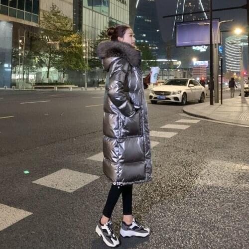 2021 New Woman Thick Cotton Padded Parka with Hood Jacket Female Fashion High Quilt Snow Outwear Ladies Overcoat Plus Size 2XL
