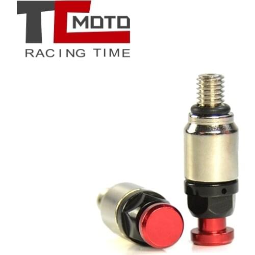 TCMOTO New 2pcs M5x0.8mm Motorcycle Screw Fork Bleeder Relief Valve Fork Relief Valve Front Inverted Shock Absorber Deflation