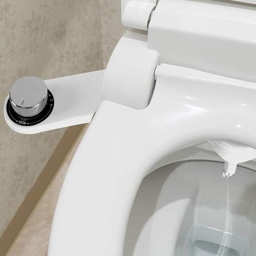 New Bathroom Bidet Sprayer Seat Attachment - Toilet Seat Attachable Fresh Water Adjustable Spray Function for Easy Full Cleaning