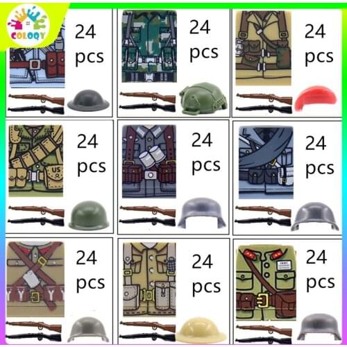 NEW WW2 Soldier Block Military Toys Flare Gun Building Bblocks Army Weapon Warship Accessories Wholesale