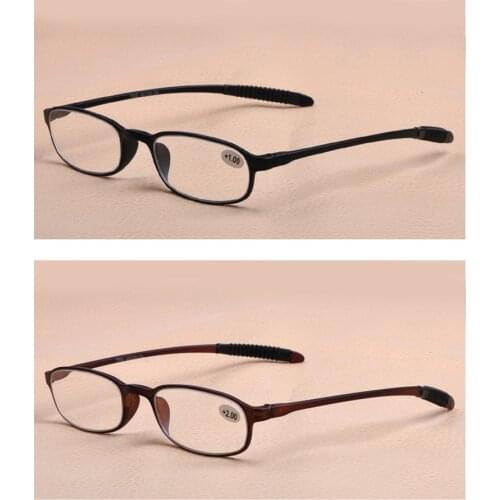 Classic Retro Men Women Reading Glasses High Quality TR90 Rectangular Eyeglasses Frame With Clear Lens Degree Plus +1.0 To +4.0