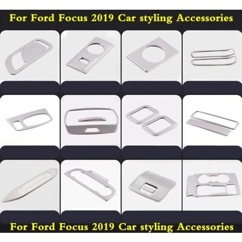 Interior window lift switch door inner handle bowl cover headlights switch Steering Wheel Trim For Ford Focus MK4 2019-2020
