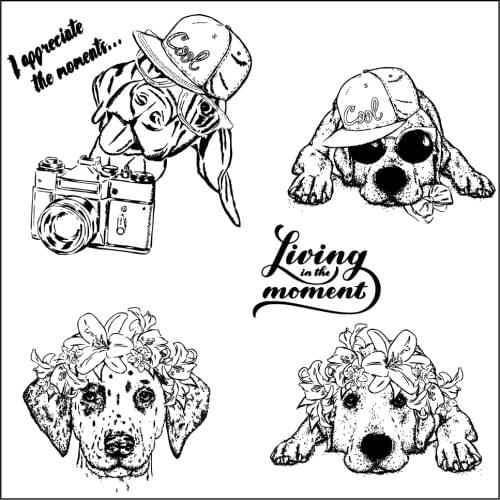 Cute Dog Clear Stamps For DIY Scrapbooking Card Making Silicone Stamps Fun Decoration Supplies