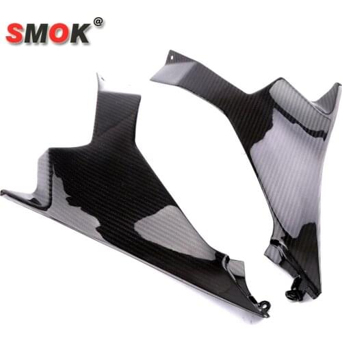 SMOK Carbon fiber for Kawasaki Ninja 400 Motorcycle Carbon Fiber Left and Right Fuel Tank Side Plate Cover 2019 2018