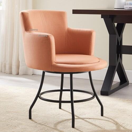 Rotatable Hotel Front Desk Computer Chair Home Furniture Student Dormitory Study Office Chairs Bedroom Sofa Backrest Armchair