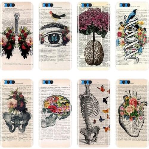 Back Cover For Xiaomi Mi Max Mix 1 2 2S 3 Skull Flower Heart Eye Anatomy Silicone Soft Phone Case For Xiaomi Mi Note 1 2 3 Case