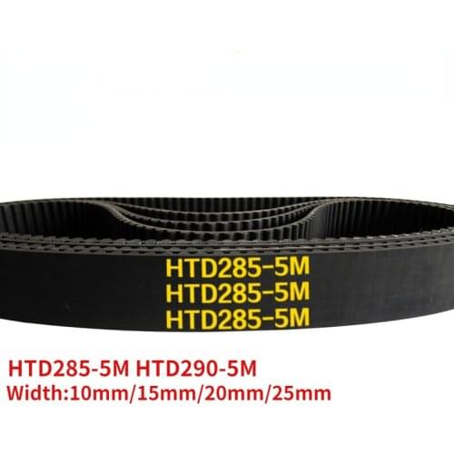 Arc HTD 5M Timing belt C=285/290 width10/15/20/25mm Teeth 57 58 HTD5M synchronous Belt 285-5M 290-5
