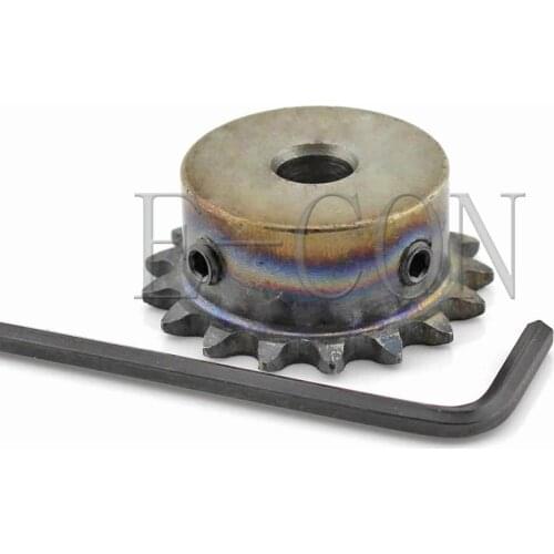 1pcs 17T 8mm Bore 04C17T Metal Pilot Motor Gear Roller Chain Drive Sprocket