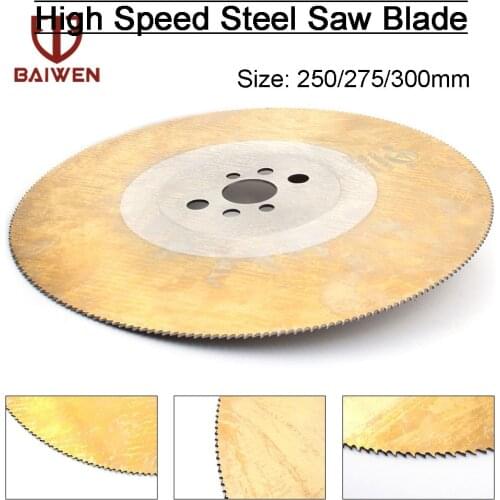 1pc HSS Circular Saw Blade Cutting Disc TiN-Coated for Metal Copper Iron Stainless Steel Pipe Bar Aluminum 10''/11''/12