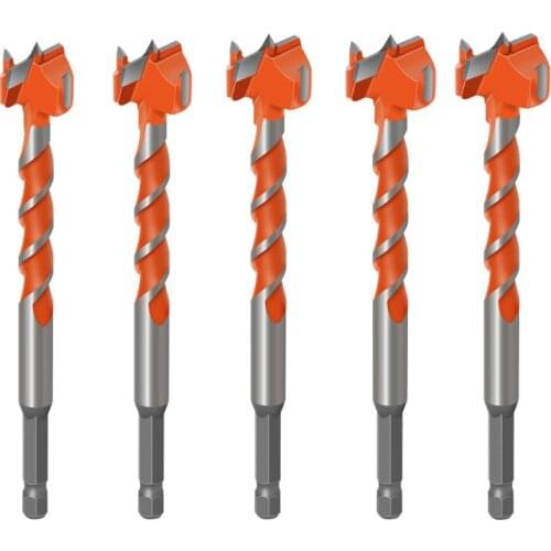 16 18 20 22 25MM Alloy thread extended hexagon shank drilling bit Woodworking opener Carpentry milling cutter for Plastic Wood