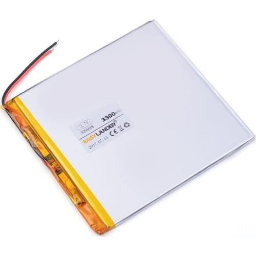 3.7v lithium ion rechargeable battery 309998 3300mah tablet pc 7 inch 8 inch 9inch 039998