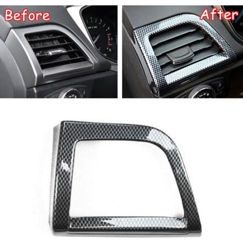 ABS Carbon Fiber Style Car Dashboard Main Seat A/C Air Vent Frame Decoration Car Trim Styling Stickers For Ford Mondeo 2017 2018