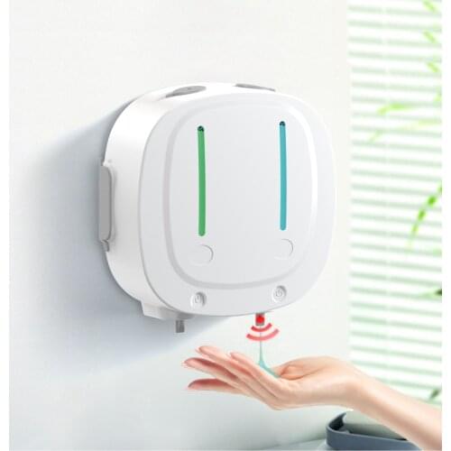 Automatic Sensor Double Spout Soap Dispenser Wall-mounted Household Touchless Infrared Washer Kitchen and Bathroom Hand Sanitzer