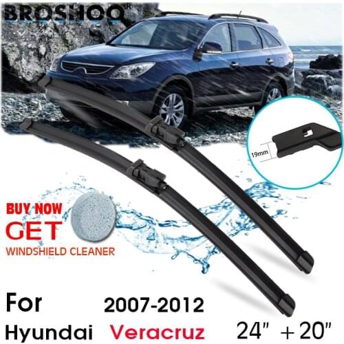 Car Wiper Blade Front Window Windscreen Windshield Wipers Blades Arm Auto Accessories For Hyundai Veracruz 24"+20" 2007-2012