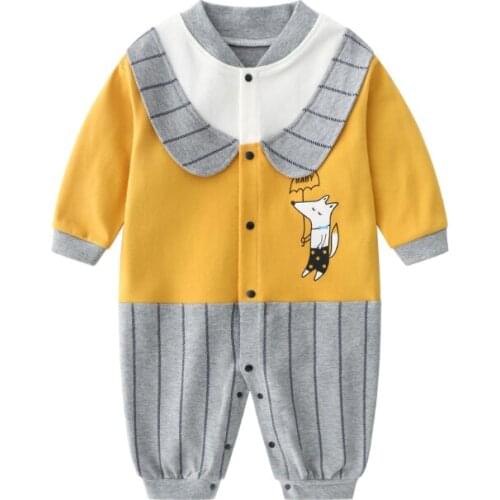 Newborn Baby Girl Romper 2021 Spring Fall Long Sleeves Bowtie Style Baby Clothes Little Cutie Infant Baby Girl Jumpsuits