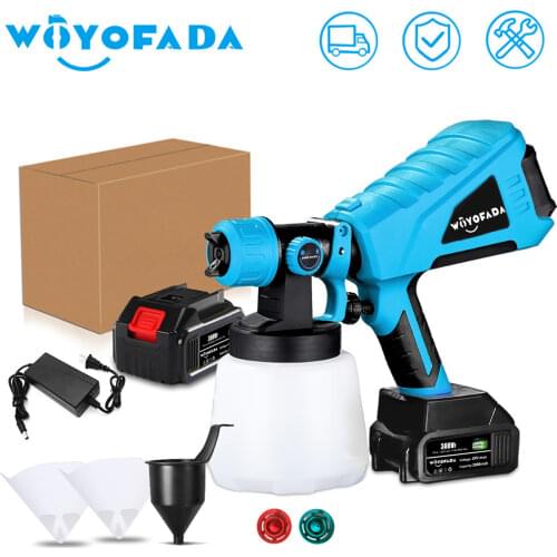 Blue Cordless Electric Spray Gun with Battery Household Disinfection Sterilization Portable Paint Sprayer For Makita 18V Battery