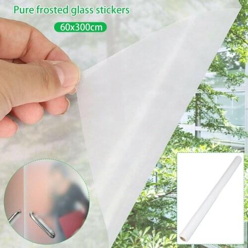 Hot 300x60cm Frosted Privacy Glass Cling Window Film Protector Sticker Home Office Window Film