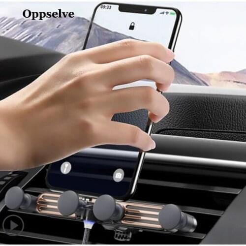 Gravity Car Holder Mobile Cell Phone Mount Stand Support For iPhone Huawei P40 30 Xiaomi 11 Mobile Phone Holder GPS Stand in Car