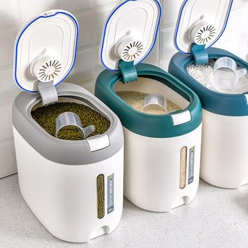 Kitchen Container 10KG Bucket Moisture-proof Insect-Proof Rice Box Airtight Rice Bin Flour Storage Container Pet Food Store Box
