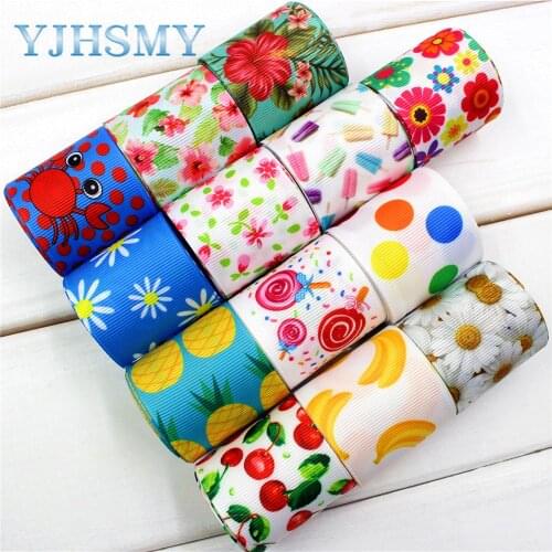 Free ship YJHSMY 173251,38mm flower Printed grosgrain ribbon,DIY handmade,Wedding decoration materials,Valentines Day essential