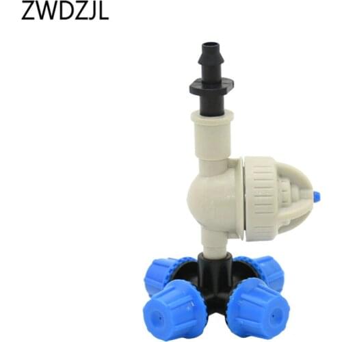 Greenhouse fog nozzle cross Atomization Sprinkler nozzle Water Dripper Drip System For watering & irrigation 1set