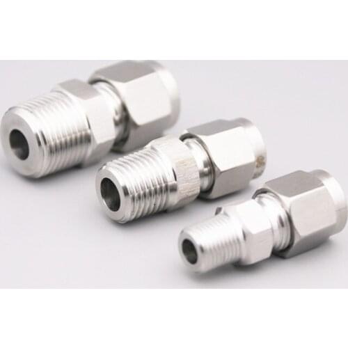 Stainless Compression Fitting ZG1/2" thread x 06mm Straight terminal fittings,pneumatic Fitting