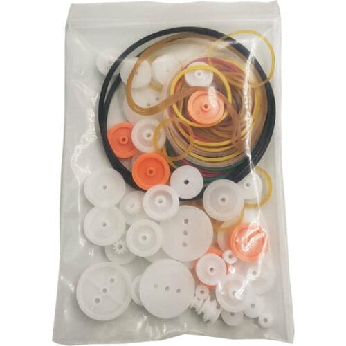 New Nice ABS Plastic Belt Pulley Kit Wheel Pulleys Mixed Different Styles DIY Toy Robot Motor Model Gearbox Accessories