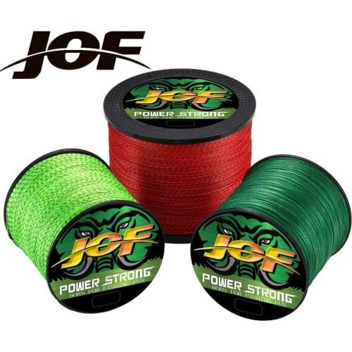 JOF Braided Fishing Line Super Strong Fly Wire 100% PE Multifilament 8 Strand 300M 500M 18LB-90LB Carp Woven Thread