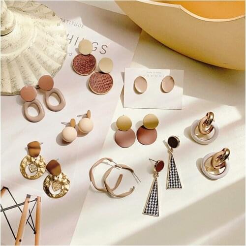 Earrings Temperament Girls Retro Geometric Pendant Earrings Jewelry for Women Girls Party Jewelry Wedding Friend Birthday Gift