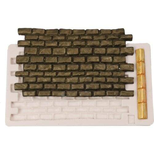 Wall Stone Silicone Mold Brick Wall Pattern Baking Fondant Mold Cake Decoration Tool Chocolate Gumpaste Sugarcraft Mold H892