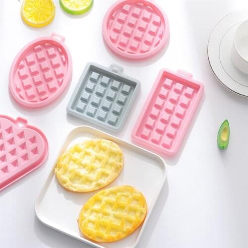 Silicone Food Grade Silicone Waffle Mold DIY Blue Pink Soft Non-Stick Cake Waffle Baking Mold DIY Baking Tools Accessories