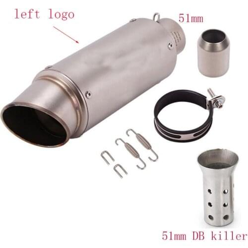 Universal motorcycle GP project exhaust pipe muffler left and right side exhaust with DB killer escape moto for Z1000 R1 BN600